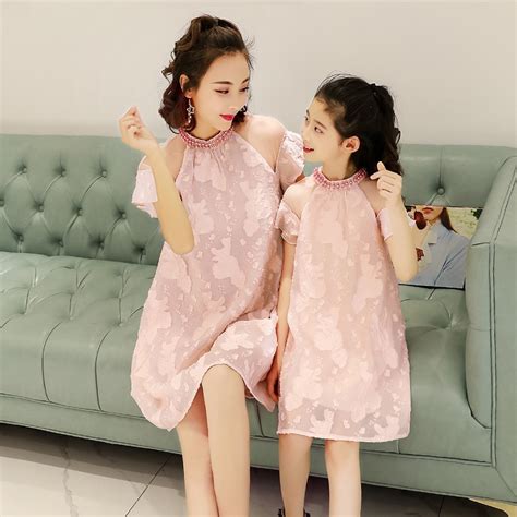 Mother Daughter Dress Summer 2018 New Fashion Korean Casual Vintage