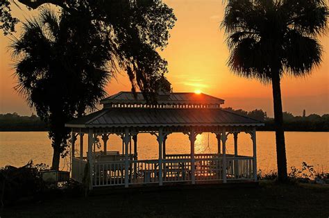 Gazebo Sunset Photograph By Hh Photography Of Florida