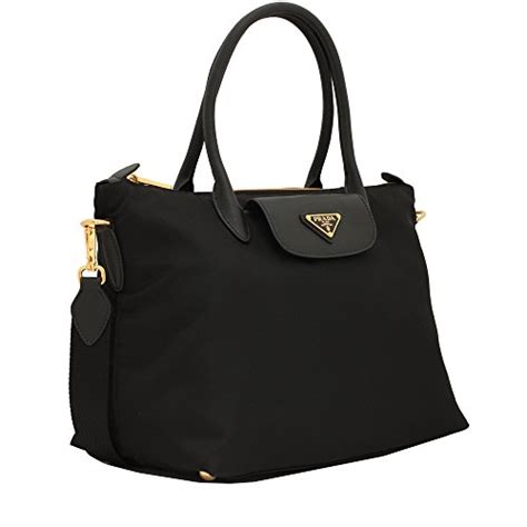 4.5 out of 5 stars. Prada Black Tessuto Saffiano Nylon Shopping Tote Bag ...