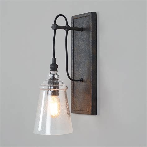 Historic Industrial Seeded Sconce Rustic Wall Lighting Wall Sconce