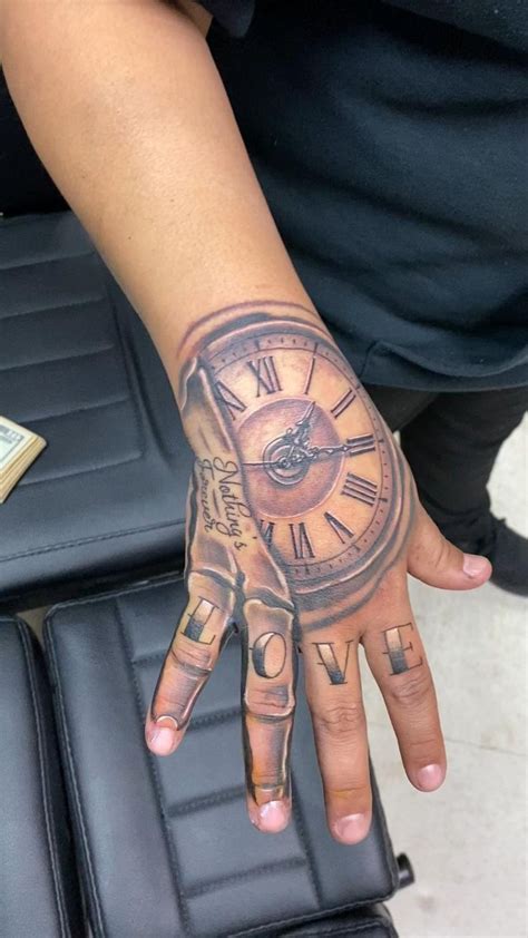 Clock Tattoo On The Hand Video Sleeve Tattoos Clock Tattoo Hand