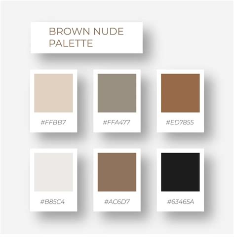 Premium Vector Trendy Pallete Of Color Cozy Nude Color Pallete Swatch Pastel Shade Tone With