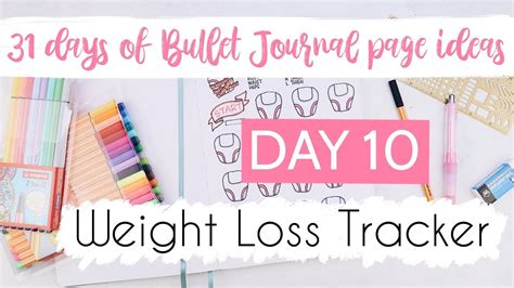 Weight Loss Tracker 31 Days Of Bullet Journal Page Ideas Day 10