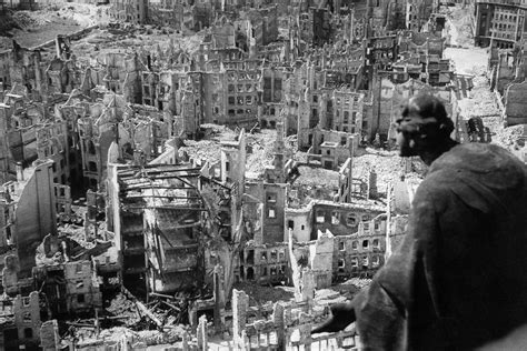 Second World War Dresden Lies In Ruins After The 1945 Bombing Attacks