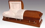 Products > Caskets > Roundwood Casket (open lid) | Finlays of...
