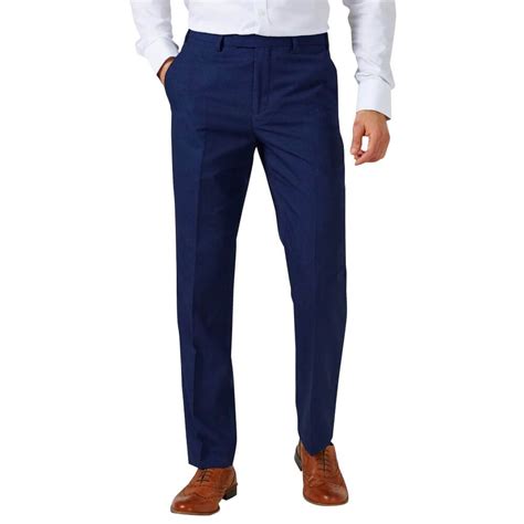 Skopes Mens Harcourt Slim Tailored Suit Trousers Navy