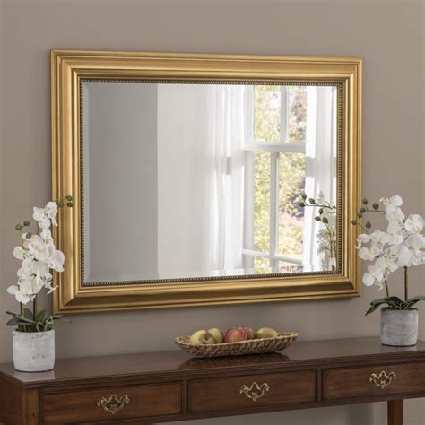 Hallsy Rectangular Mirror Traditional Mirrors Amor Decor