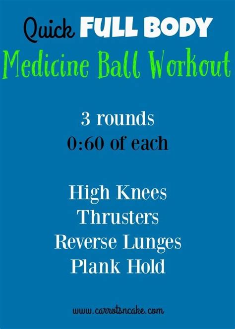 Quick Full Body Medicine Or Slam Ball Workout Carrots