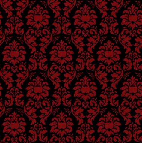 Red And Black Damask Border