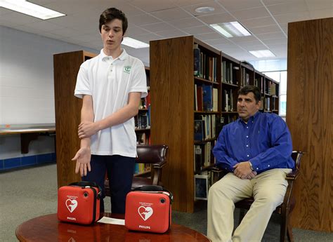 Safebeat Initiative Charleston Catholic Student Donates Automated