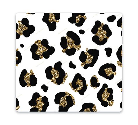 Black Gold Glitter Leopard Print Seamless Pattern — Drypdesigns
