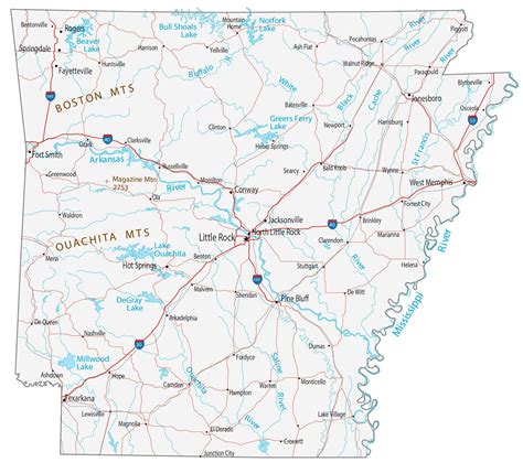 Physical Map Of Arkansas 617