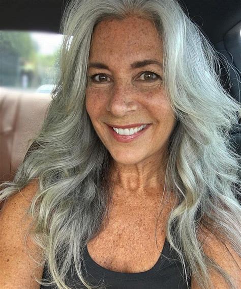 3 Ways To Wear Gray Hair Over 40 Long Gray Hair Beautiful Gray Hair