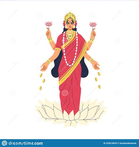 Lakshmi Goddess Of Hinduism India Divine Laxmi Indian Female Hindu