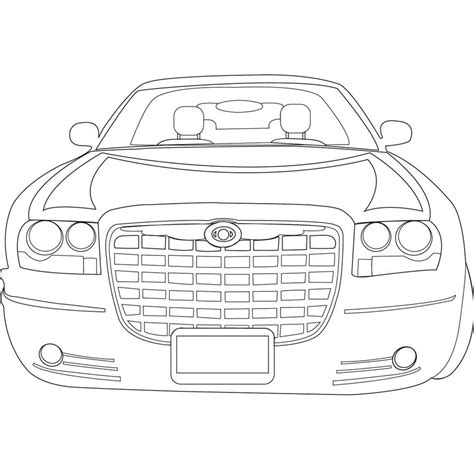 Chrysler 300 Car Drawing Sketch Coloring Page