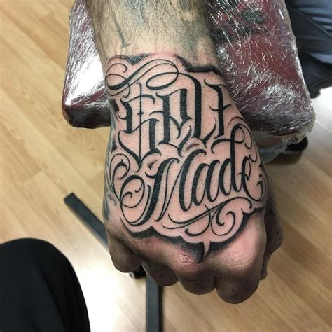 Men Script Hand Tattoo Viraltattoo