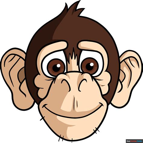 How To Draw A Monkey Face Really Easy Drawing Tutorial