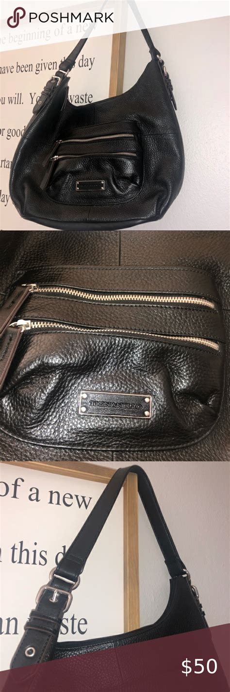 Tignanello Black Leather Hobo Bag Leather Hobo Bag Hobo Bag Leather