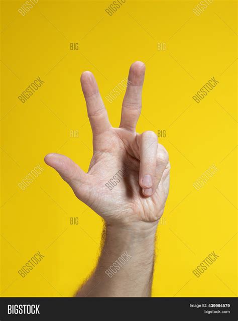 Male Hand Gesture On Image And Photo Free Trial Bigstock