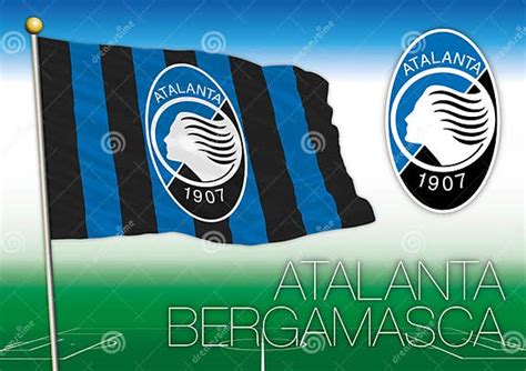 Bergamo Italy Year 2017 Serie A Football Championship 2017 Flag Of