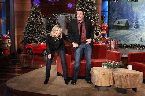 John Travolta And Olivia Newton Johns Mystifying Christmas Video Latimes