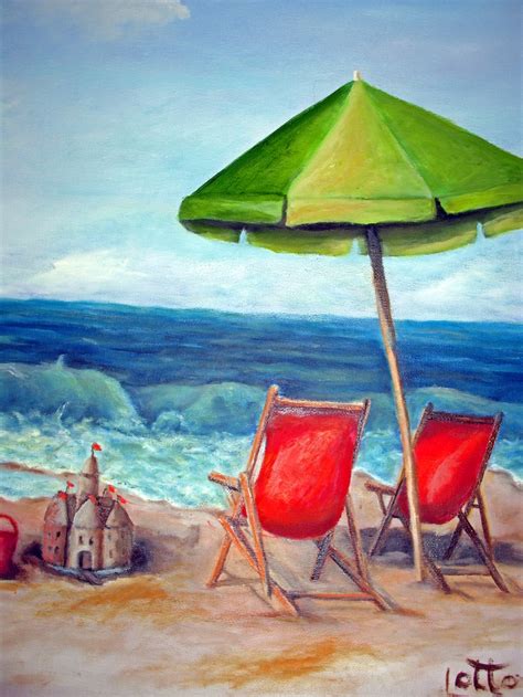 Beach By Lucille Ottobeautiful Painting Amazing Art Painting