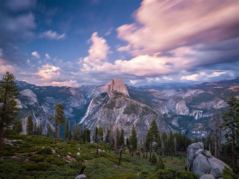 Yosemite National Park Glacier Point Half Dome Sunset Dusk Fine Art