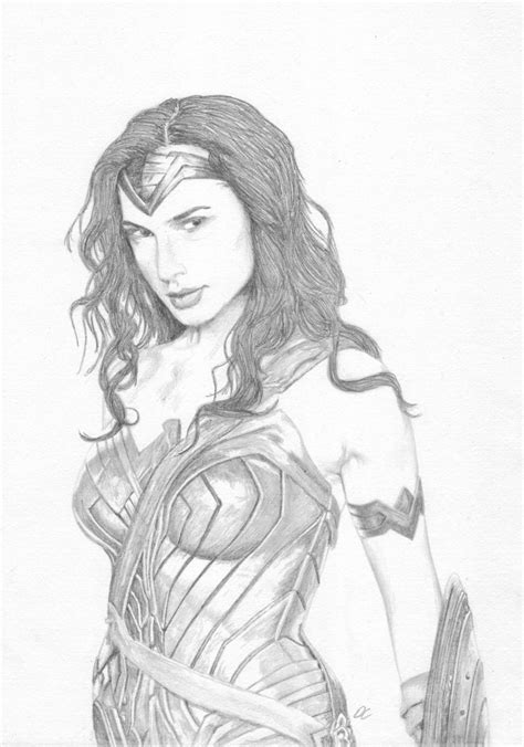 Hand drawn cosmetics sketch icons vector. Wonder Woman - Pencil Drawing The Justice League - Fan Art ...