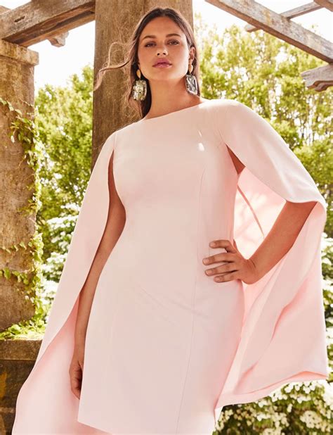Cape Dress Womens Plus Size Dresses Eloquii In 2020 Pink Plus
