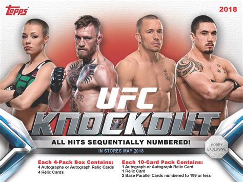 Odds shark offers a detailed breakdown of everything you'd want to know about a particular fighter and card. 2018 Topps UFC Knockout Trading Cards Returns With BIG Hits!