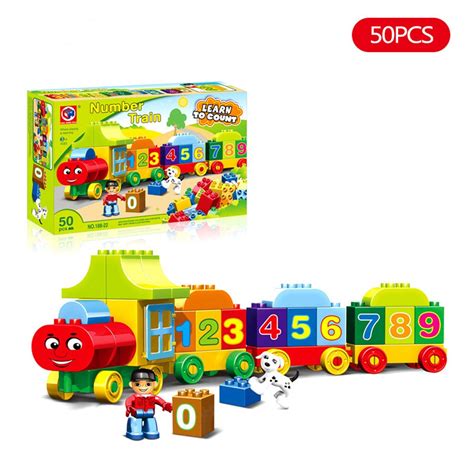 50pcs Number Train Building Blocks Education Number Bricks Toys For