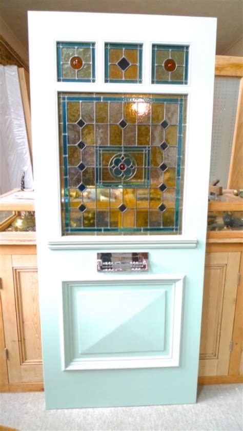 Edwardian Style Three Over One Panel Stained Glass Front