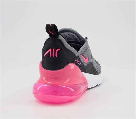 Nike Air Max 270 Gs Trainers Smoke Grey Hyper Pink Black White Unisex