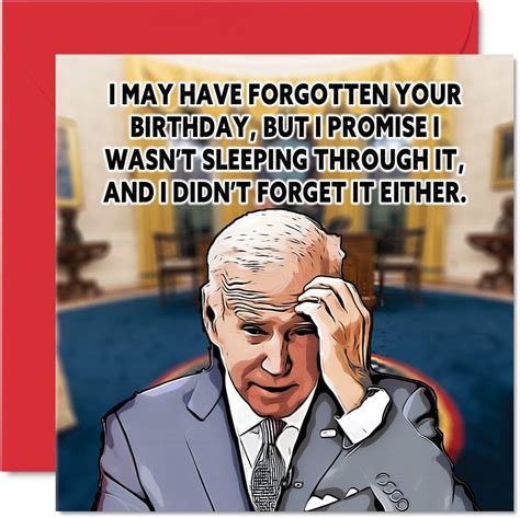 Funny Joe Biden Belated Birthday Cards For Men Women