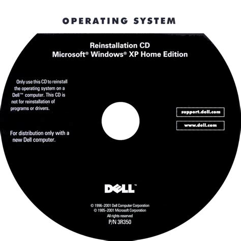 Dell Oem Windows Xp Home Edition Cd Label Dvdcovercom