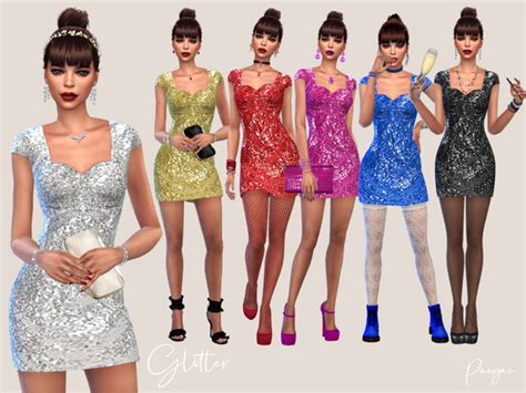 Glitter Mini Dress By Paogae At Tsr Sims 4 Updates