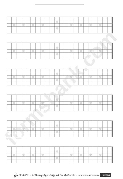 Blank Guitar Fretboard Sheet