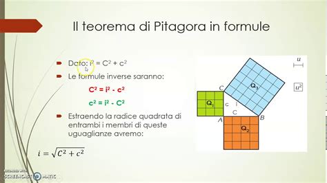 Teorema Di Pitagora Formula Inversa - 2.1 Il teorema di Pitagora - YouTube