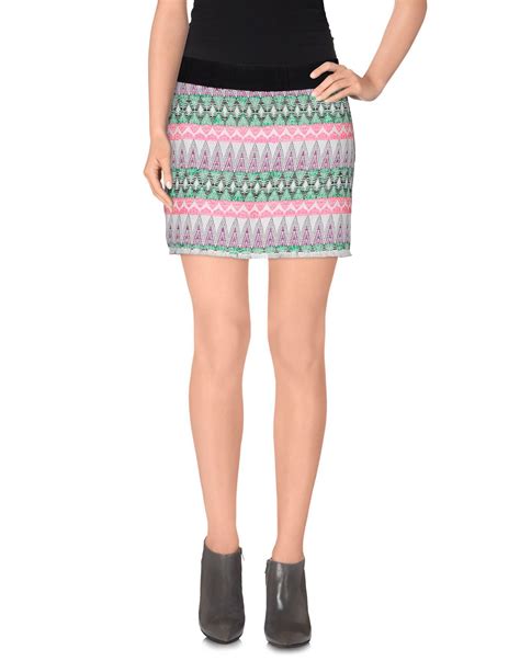Milly Tweed Mini Skirt In Green Lyst