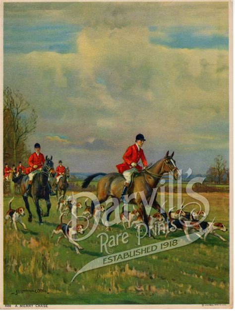 Vintage Calendar Or Poster Prints Of Fox Hunting Dogs Horses Riders