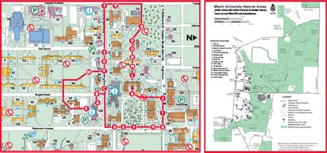 A Map Of The Oxford Campus Walking Tour Campus Map Miami University Map University Of Miami