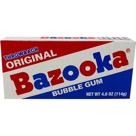 Topps Bazooka Throwback Original Bubble Gum Theatre Box 4oz 114g