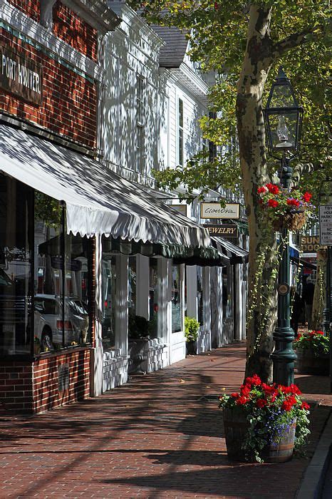 Shops Along Main Street In Edgartown Marthas Vineyard Massachusetts