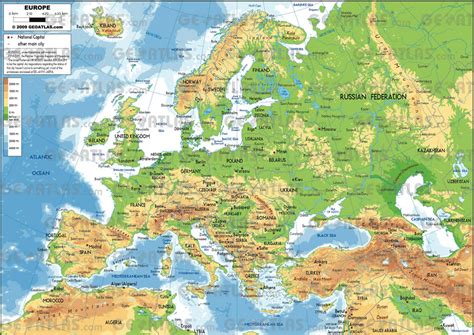 Über Europa und Kontinentbilder Karten