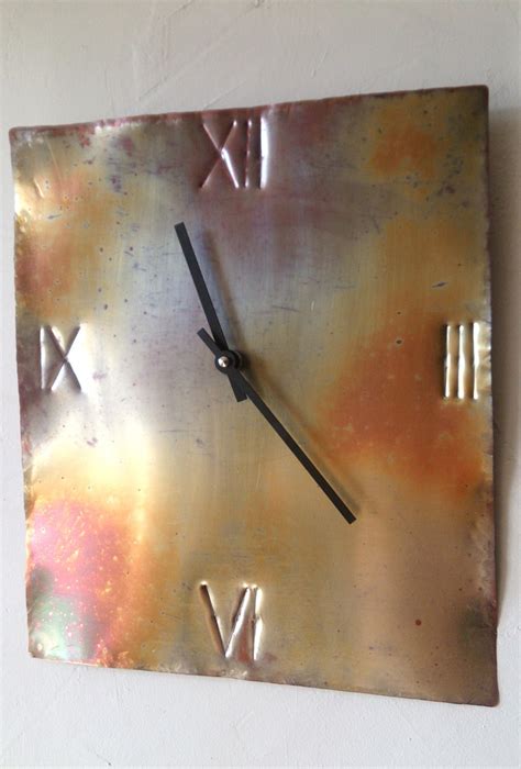 Copper Clock Design Clock Wall Clock Hand Made Clock Etsy