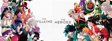 Anime My Hero Academia The Villains Vs The Heroes Facebook Cover