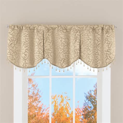 Formal Look Elegant Beaded Window Valance Curtain Collections Etc