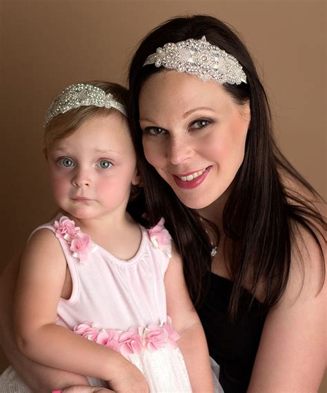 This The Tiny Blessings Boutique Ivory Rhinestone Headband Mommy And Me Set By The Tiny Blessings