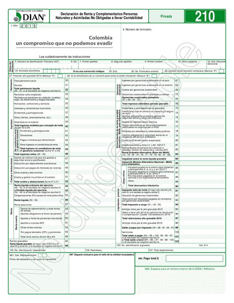 Declaración sugerida de renta y complementario personas naturales residentes, año gravable 2019. Calaméo - Formulario Declaracion Renta E Instructivo