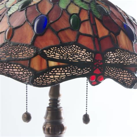 Dale Tiffany Stained Glass Dragonfly Lamp Ebth